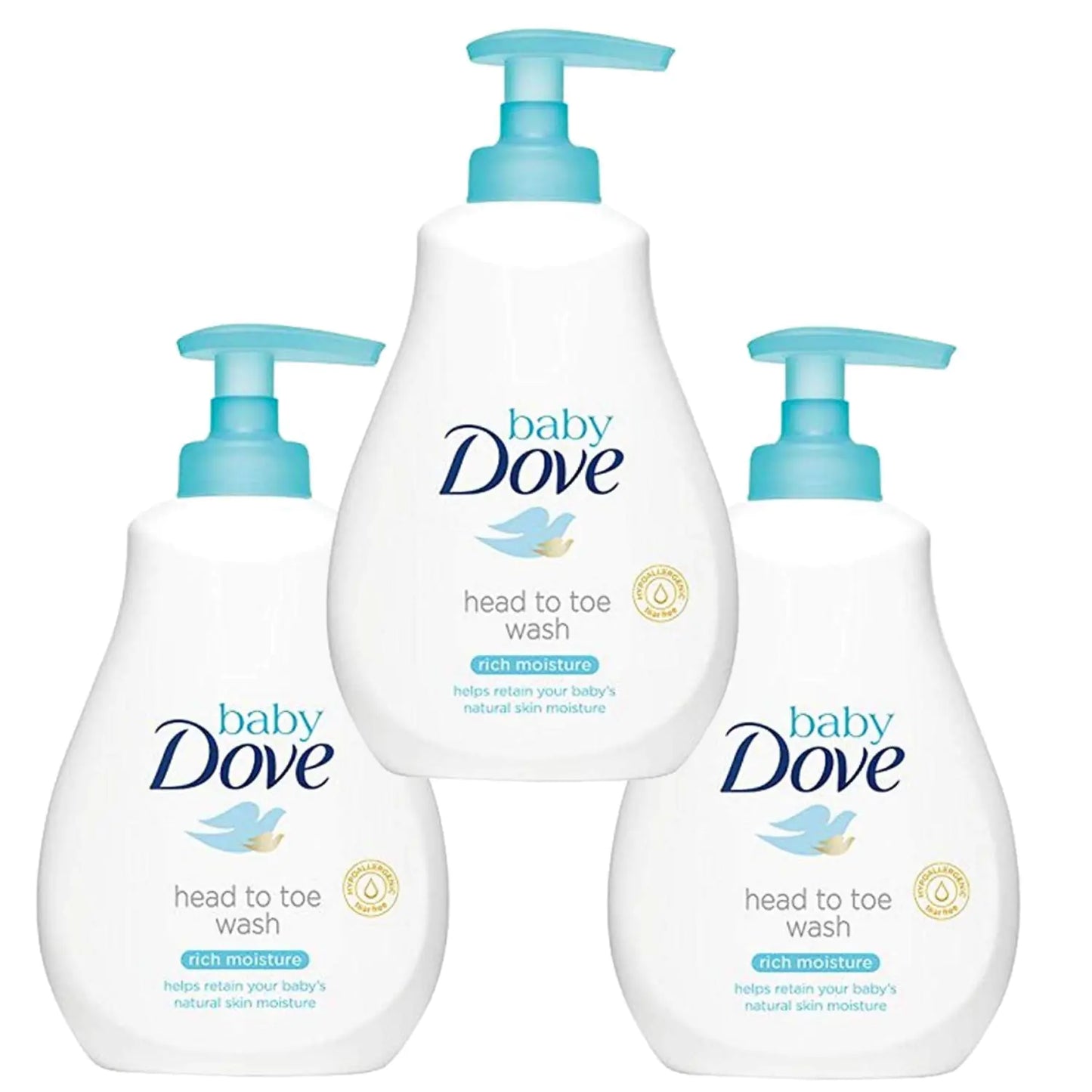 Dove Baby Nettoyant Riche en Hydratation de la Tête aux Pieds - 200 Ml