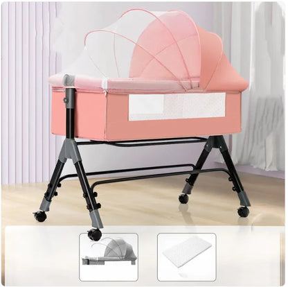 Lit Berceau Pliable 3-en-1 pour Bébé Portable