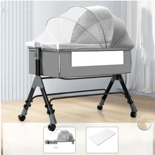 Lit Berceau Pliable 3-en-1 pour Bébé Portable