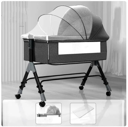 Lit Berceau Pliable 3-en-1 pour Bébé Portable